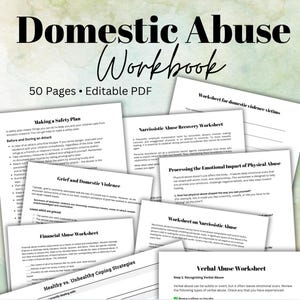 Häusliche Abuse Workbook Zyklus der Gewalt Heilung Toxische Beziehung Wiederaufnahme Arbeitsblätter Emotionaler Körperlicher Missbrauch Heilen nach Missbrauch