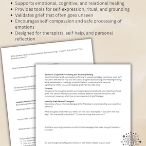 Disenfranchised Grief Worksheet Healing Exercises for Unseen Loss, Self Compassion Emotional Support Digital PDF image 3
