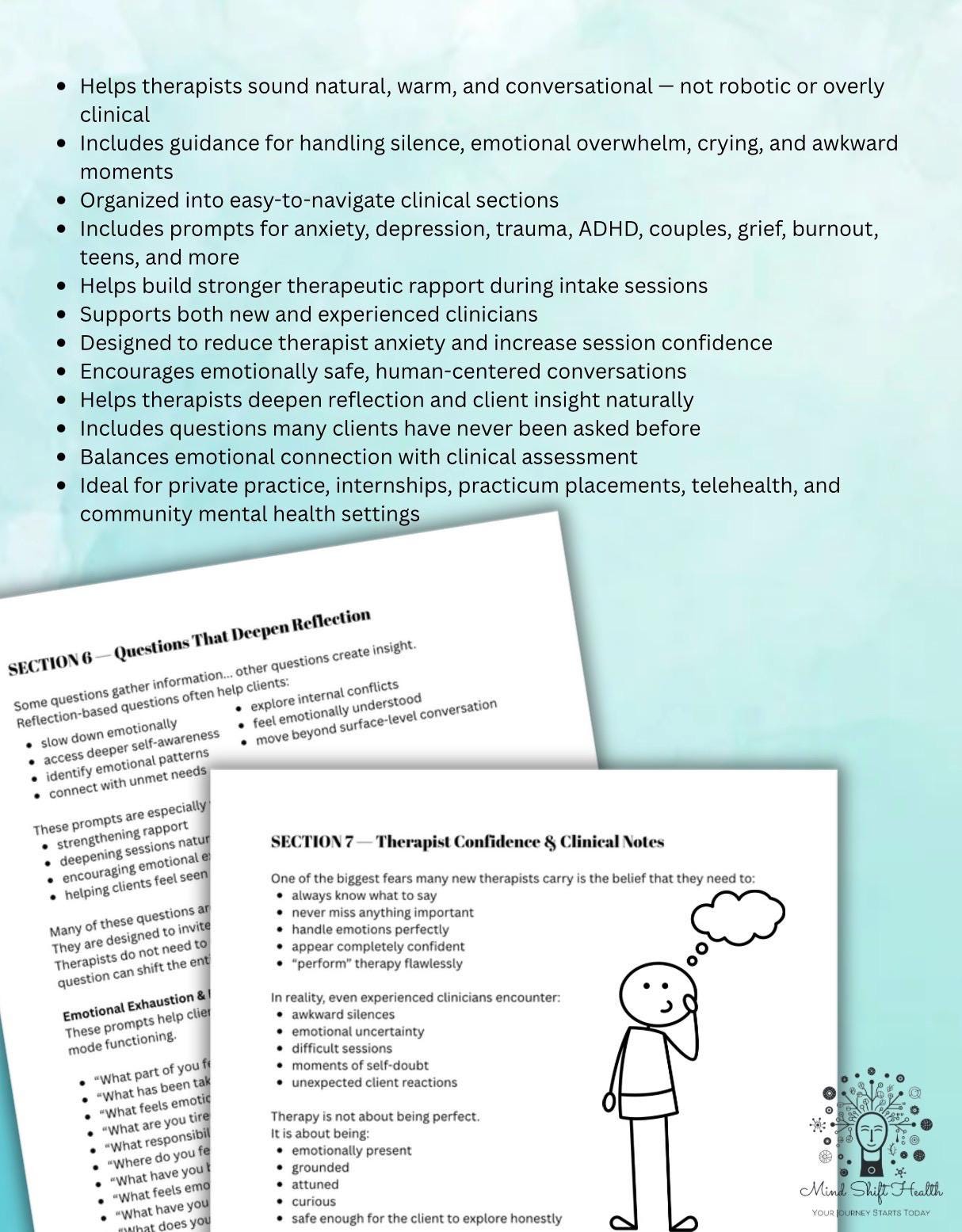 The Intake Session Companion for Therapists Intake Questions & First ...