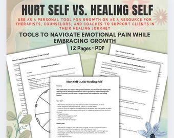 Self-Compassion Workbook PDF Emotional Healing Journal, Mindfulness & Self-Love Printable for Adults