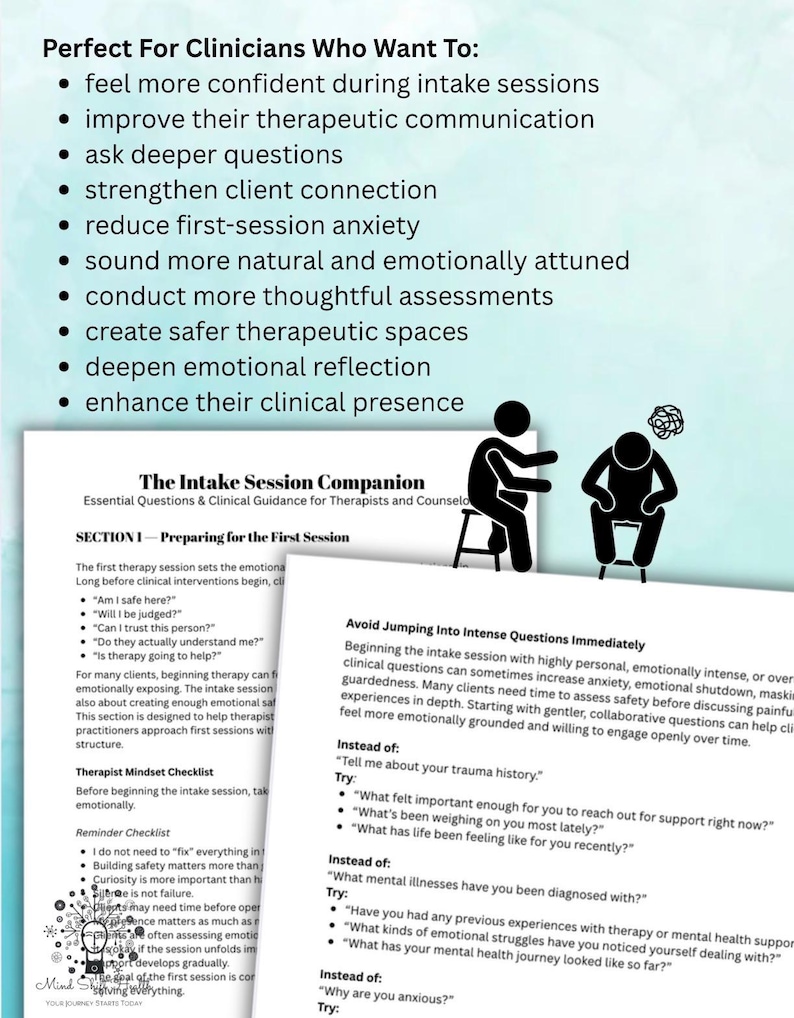 The Intake Session Companion for Therapists Intake Questions & First ...