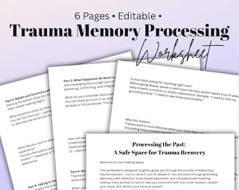 Foglio di lavoro per l'elaborazione della memoria del trauma: guarigione del bambino interiore (PDF)