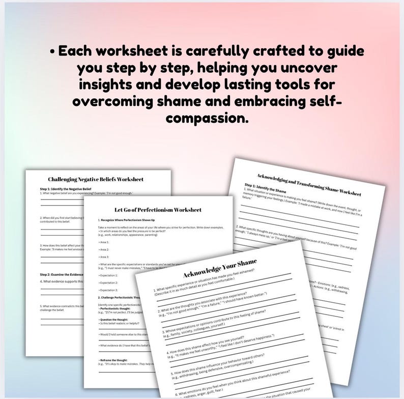 Shame Workbook: Understanding & Coping Skills (PDF Download) - Etsy