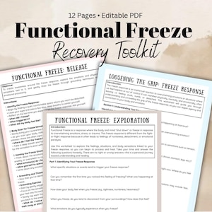 Kit de herramientas para la recuperación de la respuesta de congelación, hojas de trabajo para la sanación del trauma (descarga digital en PDF)