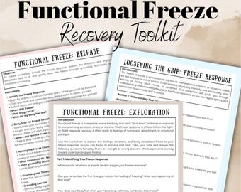 Kit de herramientas para la recuperación de la respuesta de congelación, hojas de trabajo para la sanación del trauma (descarga digital en PDF)