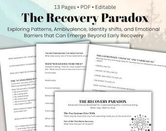 Addiction Recovery Worksheet for Advanced Recovery Substance Use Disorder Relapse Prevention Counseling Worksheet Therapist
