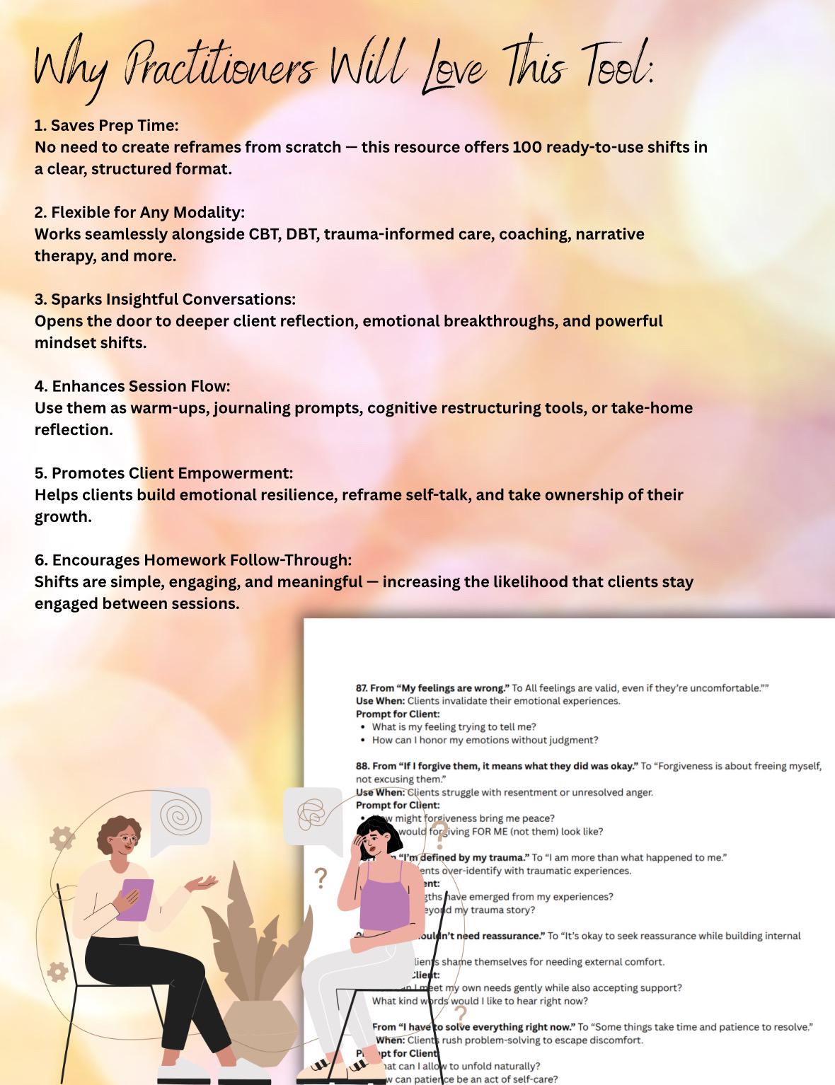 Four Step Reframing Perspective Example.pdf Therapeutic Perspective Shifts Cognitive Reframing Tool Mental Health ...