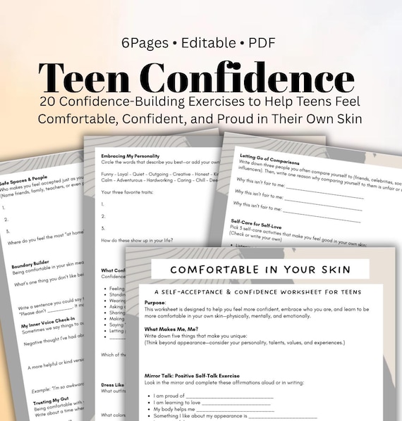 Teen Self-Love Workbook: Confidence & Emotional Wellness (PDF)