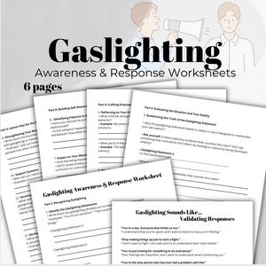 Gaslighting Worksheet Awareness and Responses Mental Health Challenging Relationships