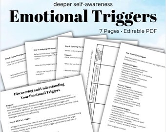 Uncovering Your Emotional Triggers A Guided Self-Reflection Worksheet Self Discovery Exercise