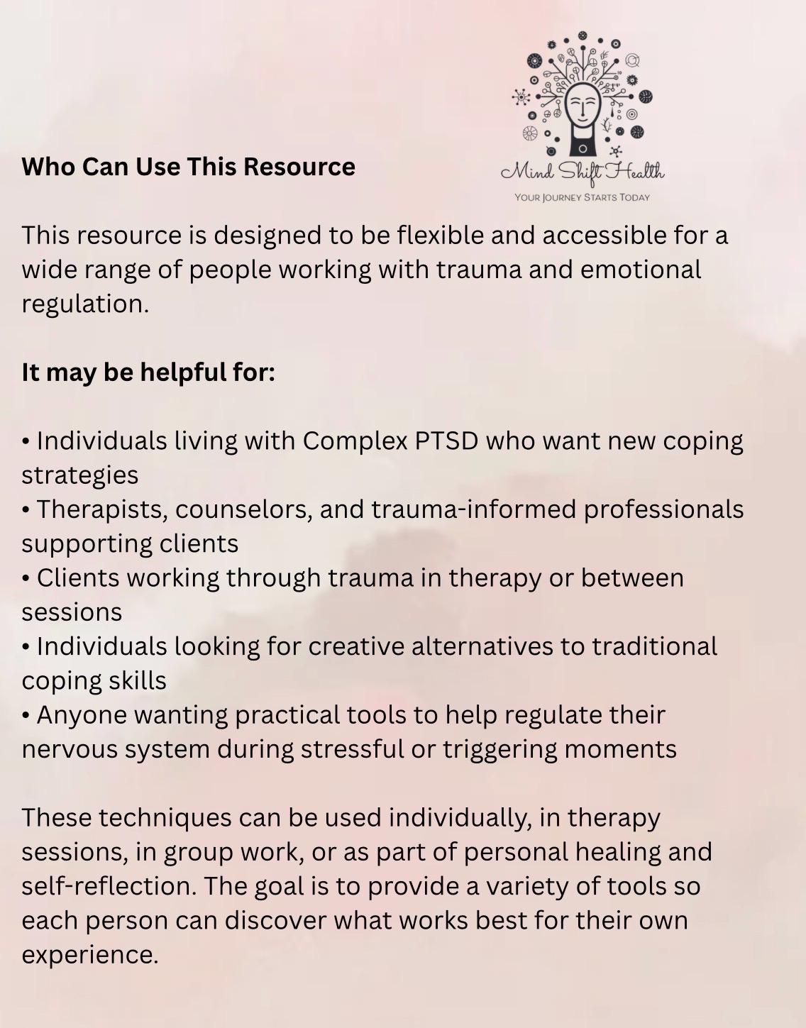 Complex PTSD Coping Skills Toolkit: Creative Trauma Techniques (PDF) - Etsy