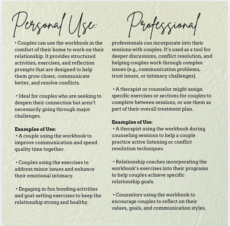 Couples Therapy Workbook | Relationship Communication, Conflict ...
