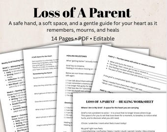 Verlust der Eltern Trauer Journal, Geführtes Arbeitsbuch (PDF)