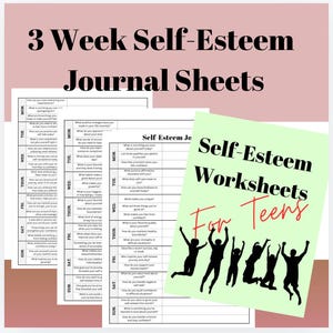 Teen Self Esteem Journal Worksheets for Confidence in Teen Mental Health School Couseling Self Love Confidence Building Teen Journey Tool