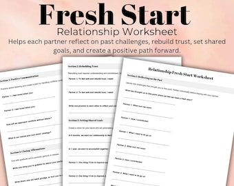 Relationship Fresh Start Worksheet: Rebuild Trust, Strengthen Connection (PDF)