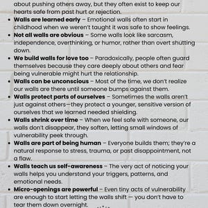 May include: A white brick wall background with the text "Fun Facts About Emotional Walls" and bullet points explaining emotional walls. The Mind Shift Health logo is at the bottom.