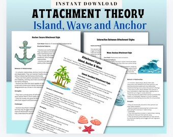 Attachment Styles Guide: Island, Wave, Anchor Metaphors (PDF Download)