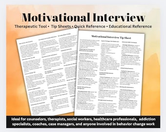 Aide-mémoire pour l'entretien motivant | Référence de thérapie MI (fiches de conseils)
