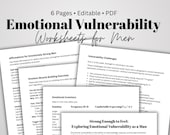 Men's Emotional Vulnerability Workbook: Self-Discovery & Mental Health (PDF Downloadable)