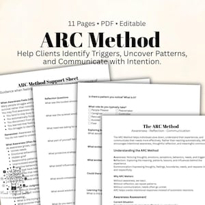 ARCメソッドワークブック＆参考資料　気づき　振り返り　コミュニケーション　セラピーリソース　カウンセリングワークシート　自己発見ツール 画像 1