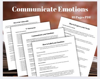 Emotional Communication Guide: Vulnerability, Needs, I-Statements (PDF)