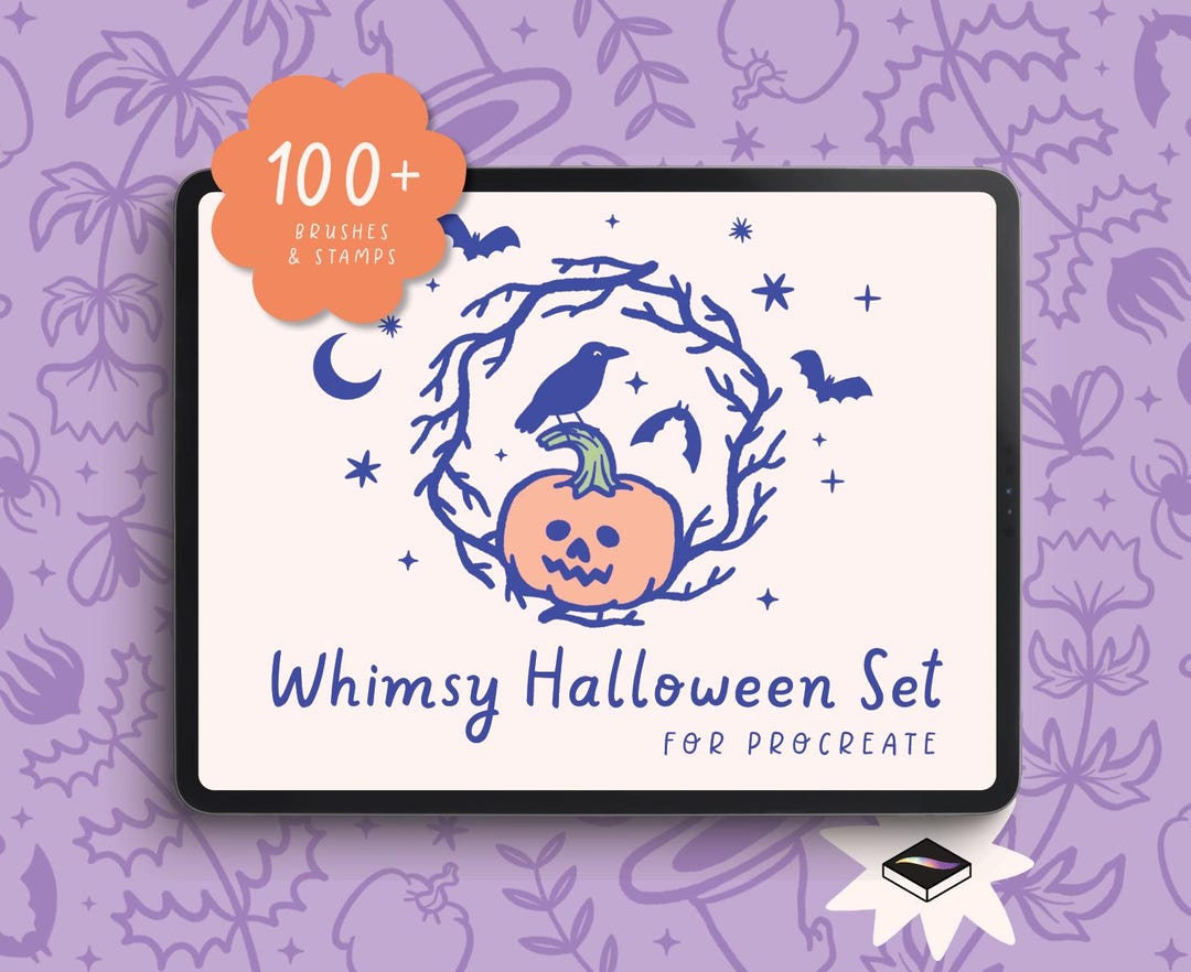 Whimsical Halloween Brush Set for Procreate – Botanical Stamps ...
