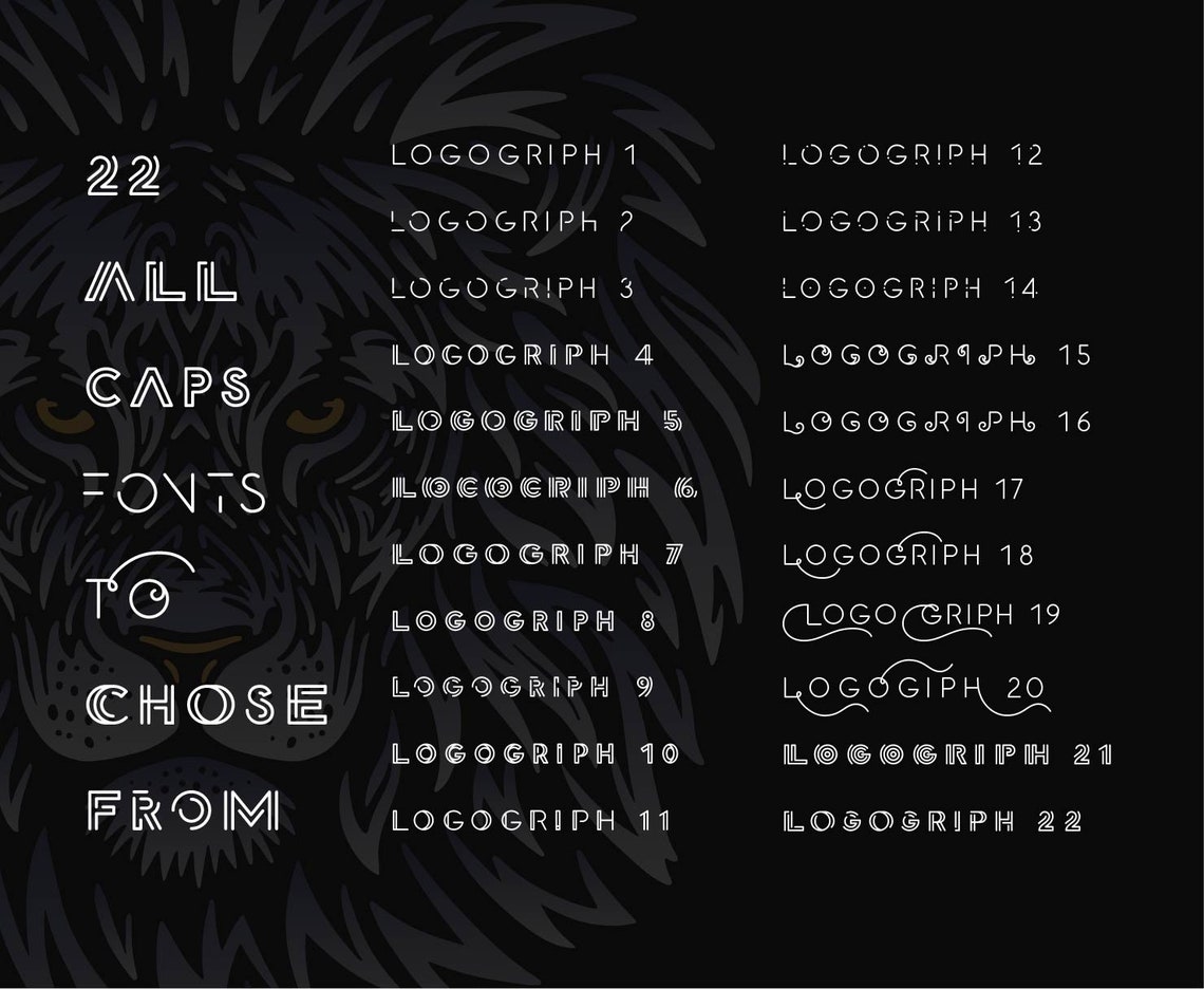 Logogriph Font Bundle 22 Display Logo Fonts for Titles | Etsy