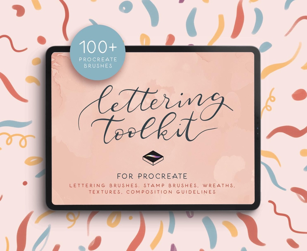 Procreate Lettering Brush Set – 100+ Digital Brushes for Calligraphy ...