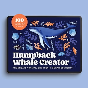 Humpback Whale Procreate Brushes – Create Calm Ocean Scenes & Marine Illustration