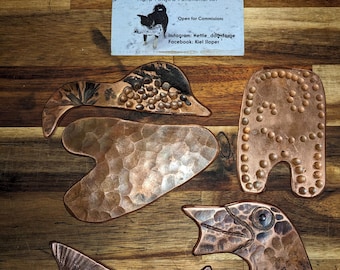 Gua Sha tool hand forged from copper. This is for a single one