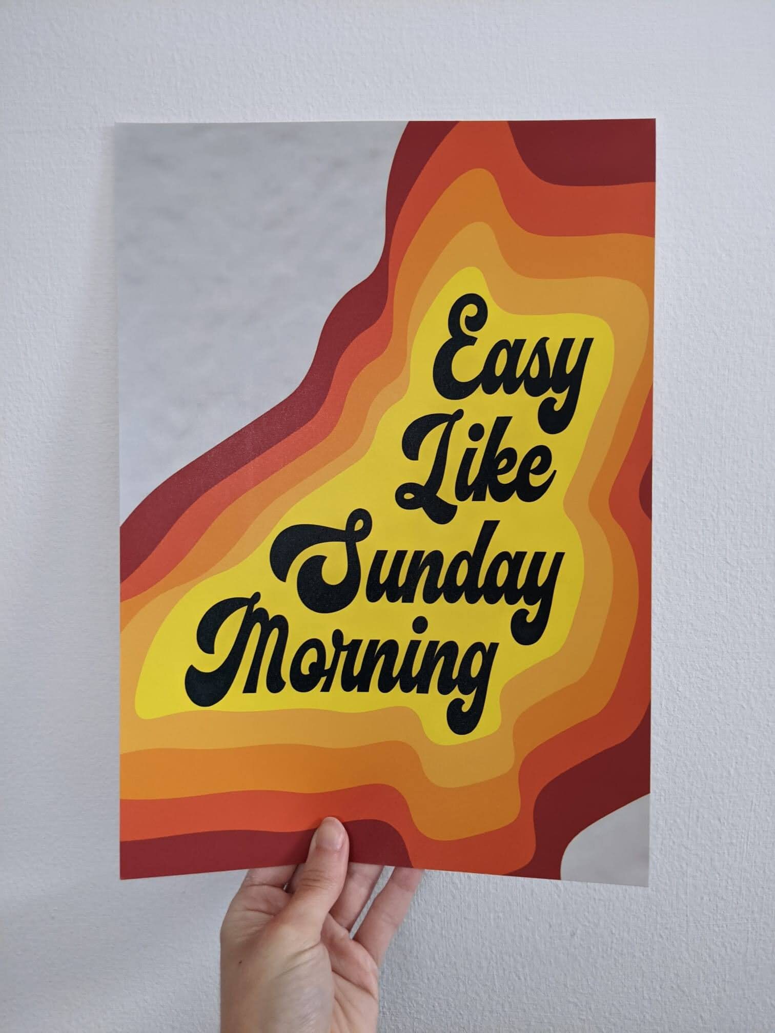Easy Like Sunday Morning Print: Retro 70s Psychedelic Wall Art - Etsy