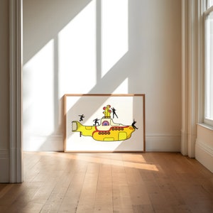 The Beatles Inspired | Yellow Submarine | Wall Art | A5 -A1 | Retro | 60's | Music | Art Print | Poster | Psychedelic | Home Decor