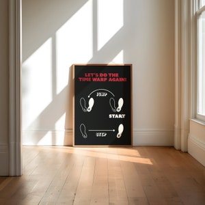 Rocky Horror Picture Show Inspired | Time Warp | Wall Art | A5-A1 | Musical | Art Print | 70&#39;s | Movie | Retro | Poster | Home Decor