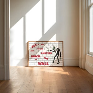 Pink Floyd The Wall Inspired | Another Brick In The Wall | Wall Art | A5-A1 | Roger Waters | Poster | Art Print | Classic Rock | Retro