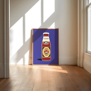 All Gold | Tomato Sauce | Wall Art | A5-A1 | Nostalgic | Condiment | South African | Retro | Pop Art | Ketchup | Art Print | Home Decor