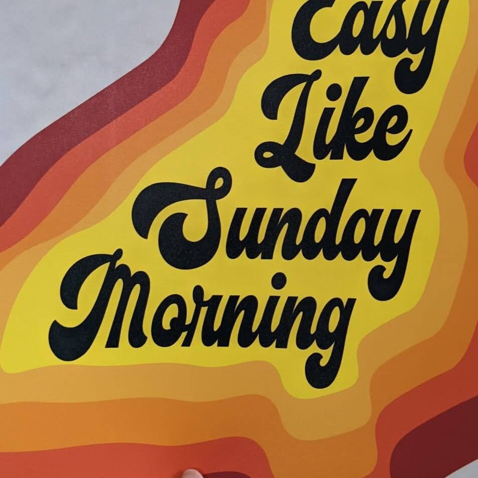 Easy Like Sunday Morning Print: Retro 70s Psychedelic Wall Art - Etsy