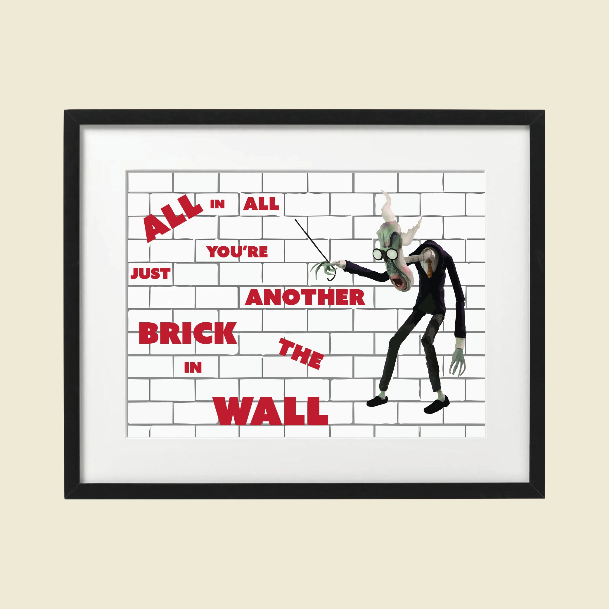 Pink Floyd the Wall Another Brick in the Wall Wall Art 