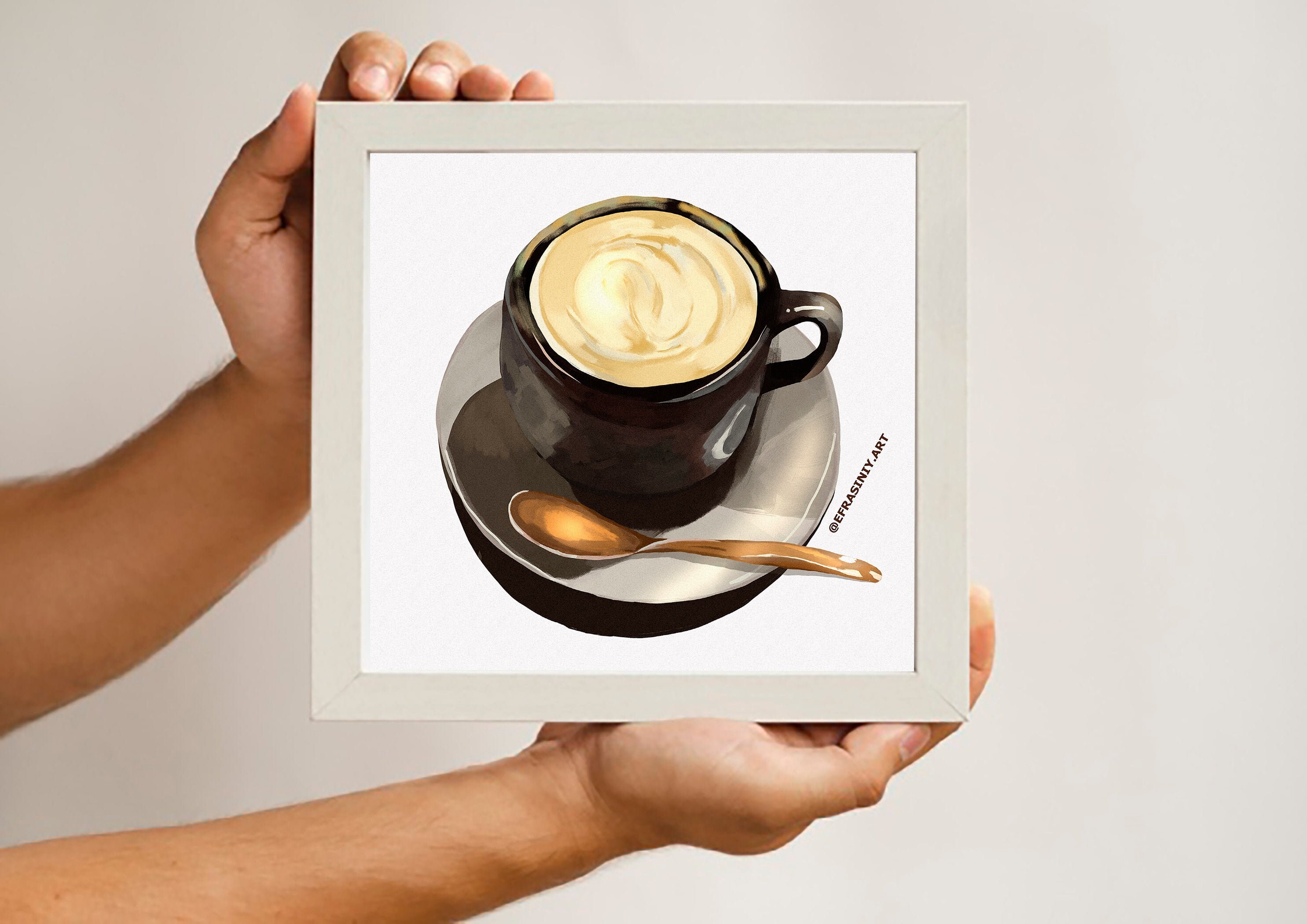 Coffee Mug Painting Digital Download Food Illustration Etsy