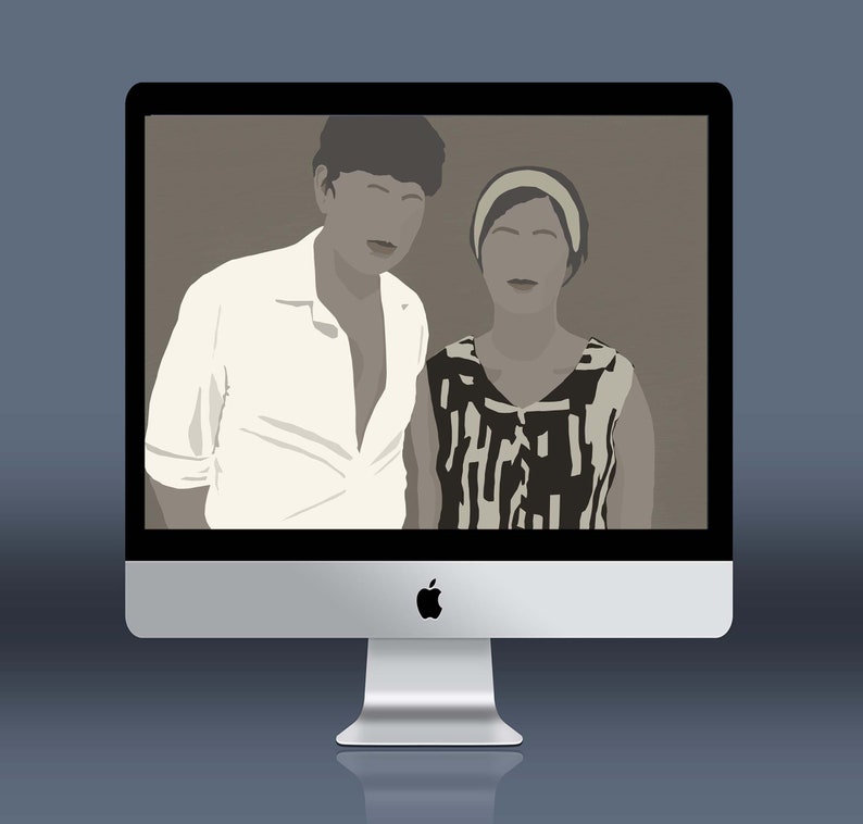 Portrait from Photo Custom Faceless Custom Portrait By Photo Faceless portrait Custom Digital portrait Minimalist Digital Portrait