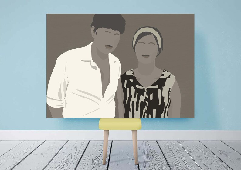 Portrait from Photo Custom Faceless Custom Portrait By Photo Faceless portrait Custom Digital portrait Minimalist Digital Portrait