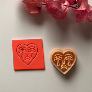 Crying Heart  -  Polymer Clay Cutter / Jewellery Tools / Earring Making / Polymer Clay Tools / Europe / Earring Cutter / Valentines