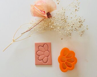 Halbe Blume geprägt - Polymer Clay Cutter / Schmuckwerkzeuge / Ohrringherstellung / Polymer Clay Werkzeuge / Europa / Ohrringschneider / Clay Clay Clay Clay