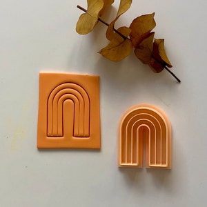 Klassischer Bogen mit Linien - Polymer Clay Clay / Schmuckwerkzeuge / Ohrringherstellung / Polymer Clay Werkzeuge / Europa / Ohrringschneider / Clay Cuttin
