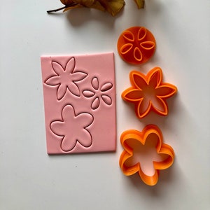 Blumen Details (3 Stück) - Polymer Clay Cutter / Schmuckwerkzeuge / Ohrringherstellung / Polymer Clay Werkzeuge / Europa / Ohrringschneider