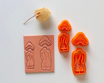 Mushroom Woman - Polymer Clay Cutter / Jewellery Tools / Earring Making / Polymer Clay Tools / Europe / Earring Cutter / Clay