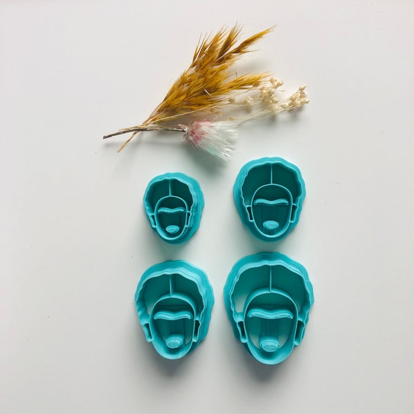 Frida Khalo Front - Coupe-pâte polymère / Outils pour bijoux / Fabrication de boucles d'oreilles / Outils pour pâte polymère / Europe / Coupe-boucles d'oreilles / Argile