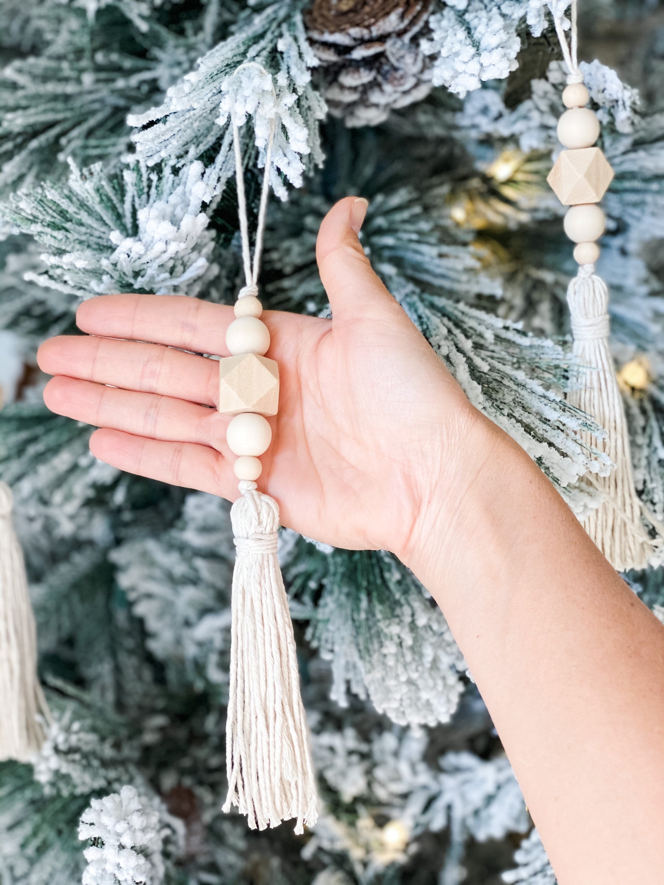 Set of 8 Boho Christmas Tree Ornament Neutral Ornaments - Etsy
