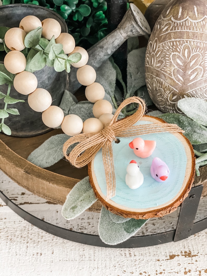 Easter tiered tray decor kids Easter decor farmhouse Easter decor Spring decorations Easter garland Easter mini door hanger