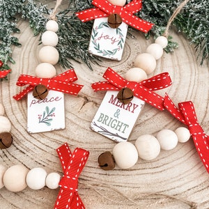 Ornament Set, Red Ornaments, Rustic Ornaments, Christmas Tree Ornament, Farmhouse Christmas ...