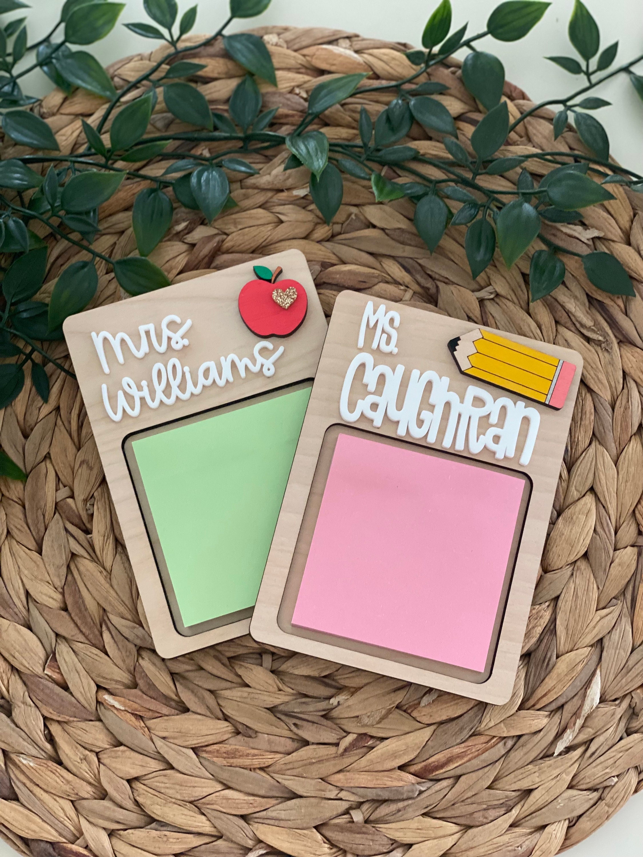 Personalized Appreciation Gift, Custom Teacher Notepad, Sticky Note ...